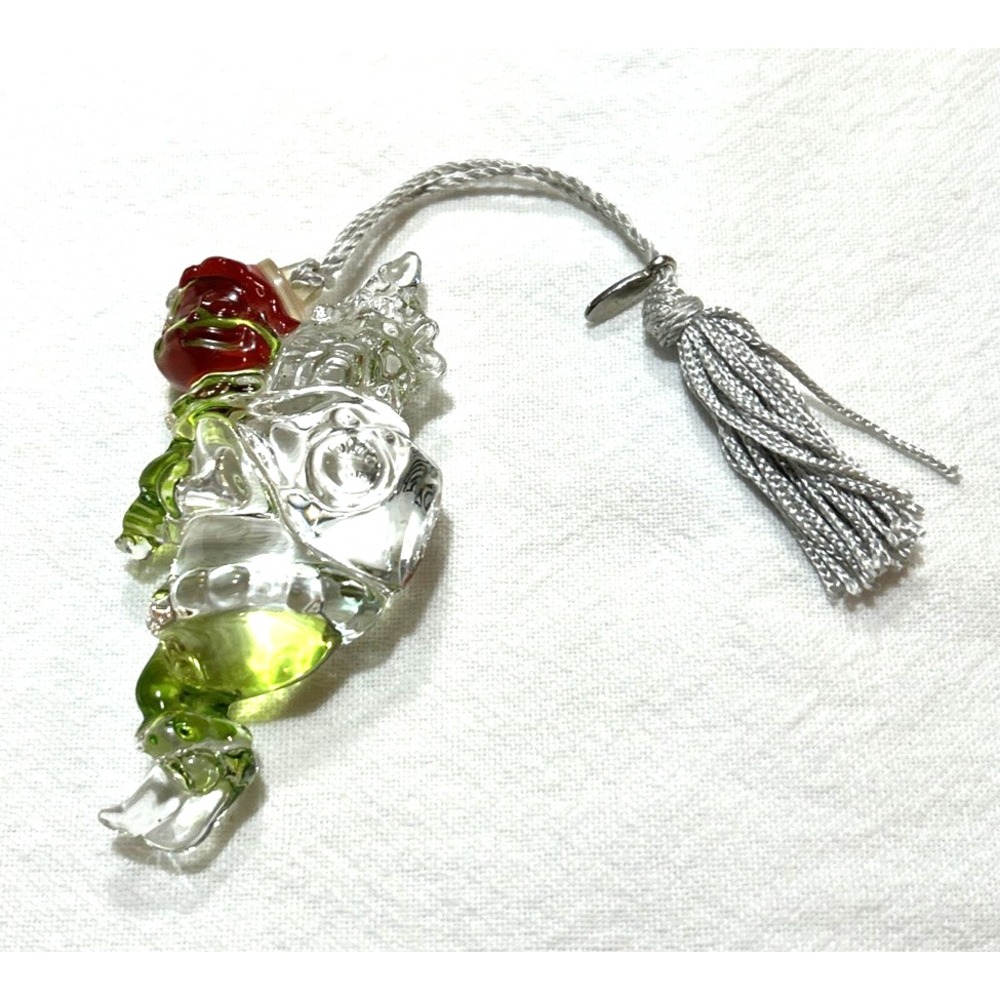 Vtg Lenox Up the Chimney Grinch Glass Christmas Ornament 3 " Czech Dr Seuss
